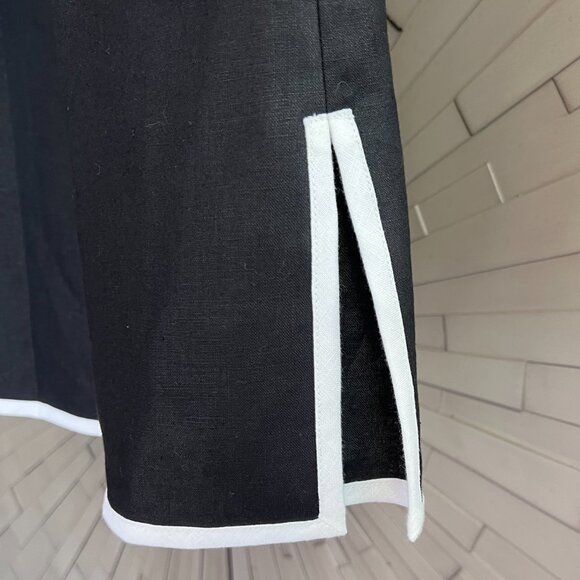 Jones New York Black White 100% Linen Top - Picture 8 of 10